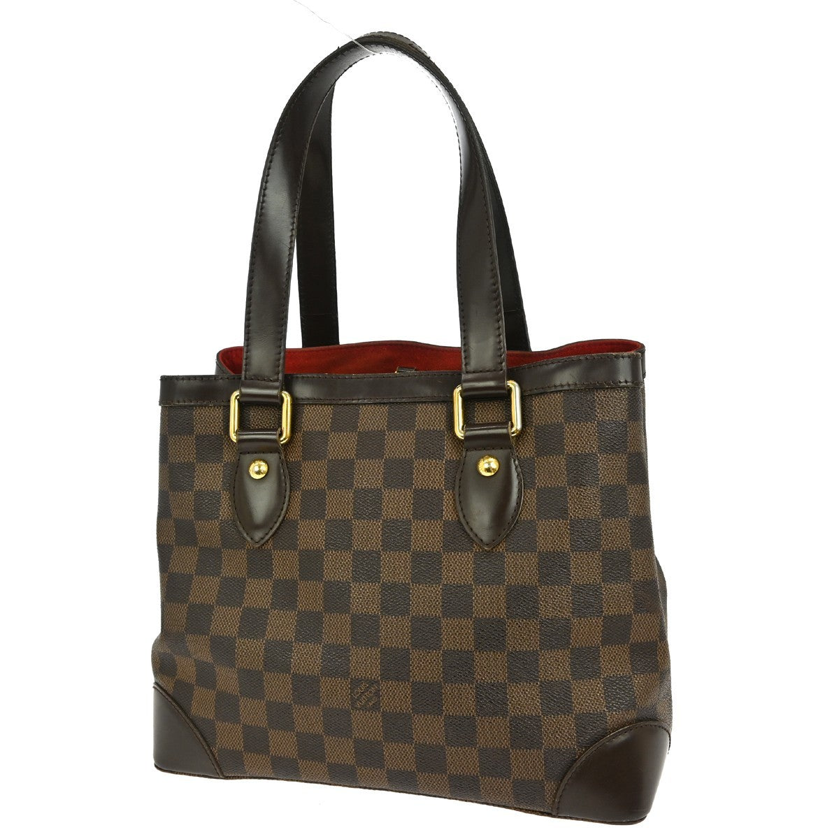 Louis Vuitton Hampstead Handbag Damier, BROWN, CANVAS, Tote bag