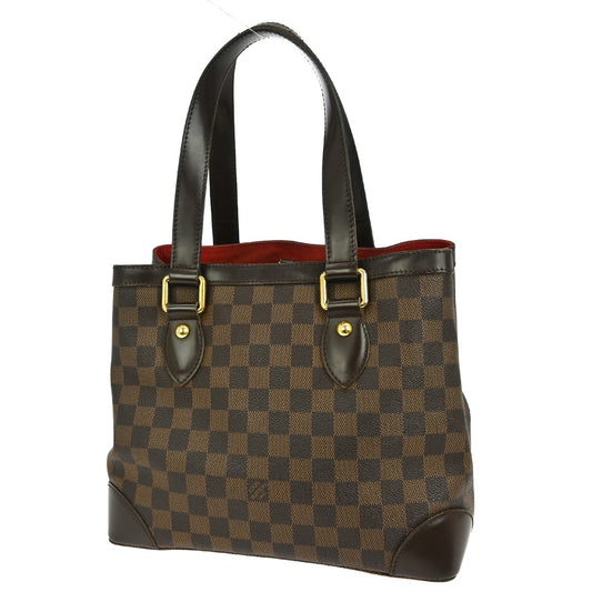 Louis Vuitton Hampstead Handbag Damier, BROWN, CANVAS, Tote bag