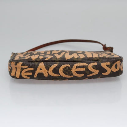 Louis Vuitton Pochette Accessoires Limited Edition Monogram Graffiti, ORANGE, CANVAS, Bag