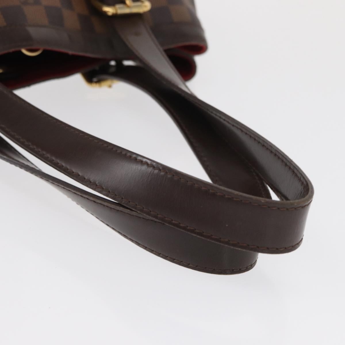 Louis Vuitton Hampstead Handbag Damier, BROWN, CANVAS, Tote bag