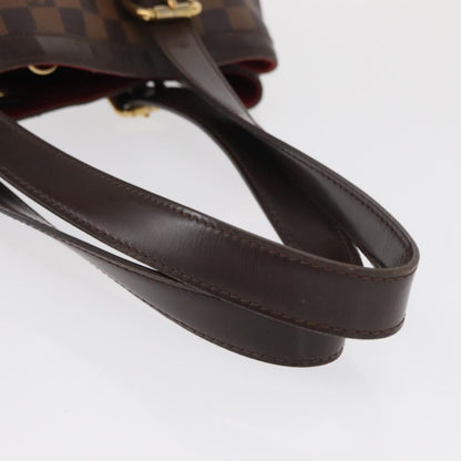 Louis Vuitton Hampstead Handbag Damier, BROWN, CANVAS, Tote bag