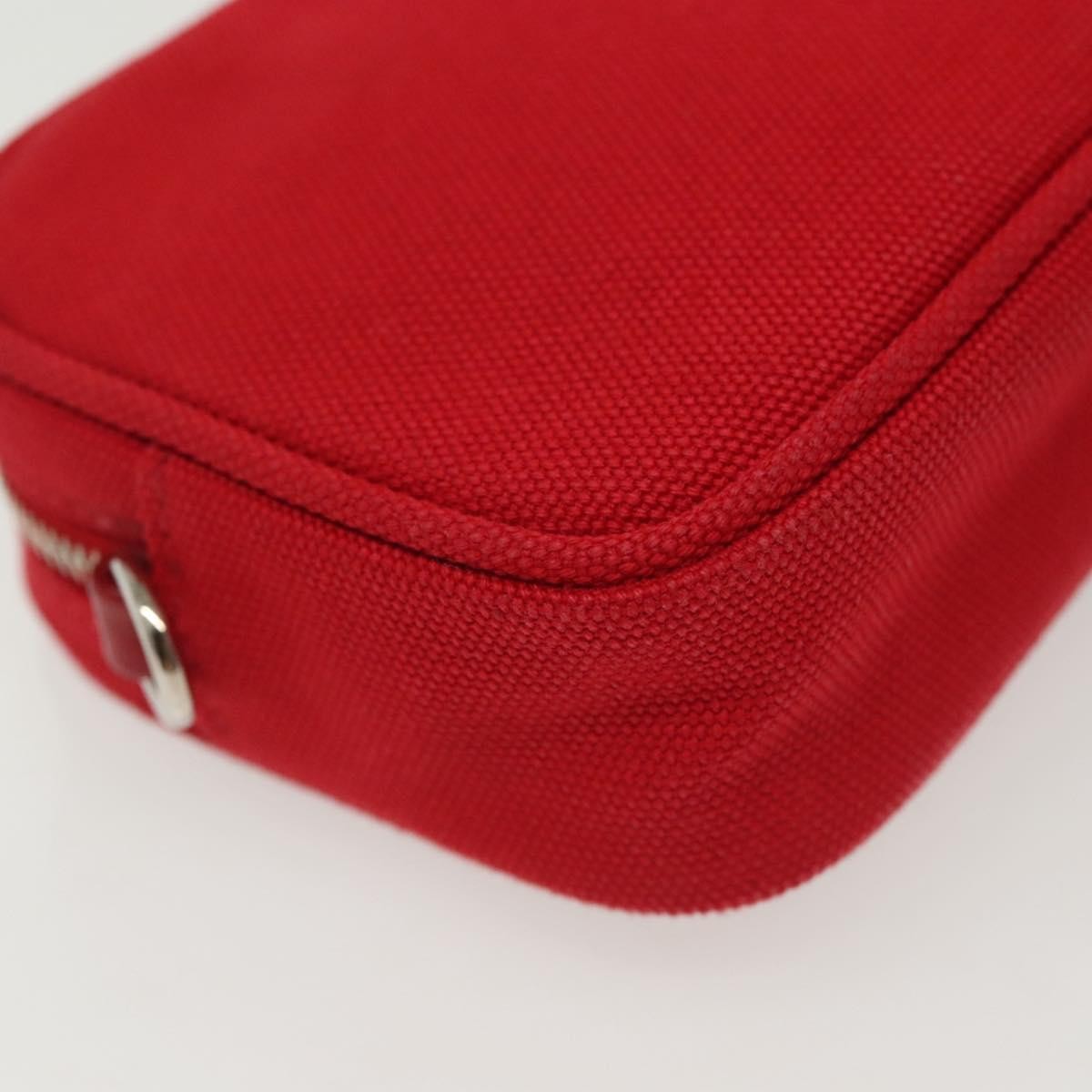 Prada Zip Around Toiletry Bag Canvas, RED, CANVAS, Clutche & pouche
