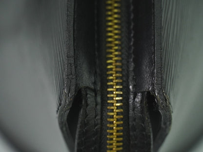 Louis Vuitton Saint Jacques Handbag Epi Leather, BLACK, LEATHER, Tote bag