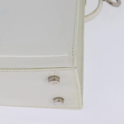 Salvatore Ferragamo Gancini handbag Patent leather, WHITE, PATENT_LEATHER, Handbag