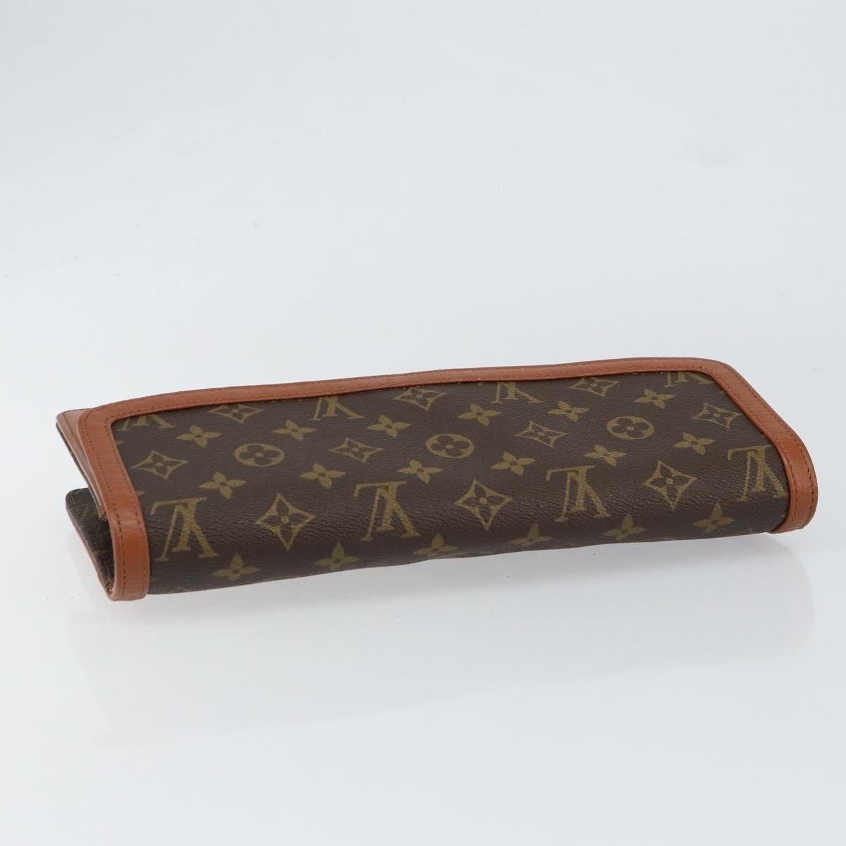 Louis Vuitton Dame Pochette Monogram Canvas, BROWN, CANVAS, Clutche & pouche