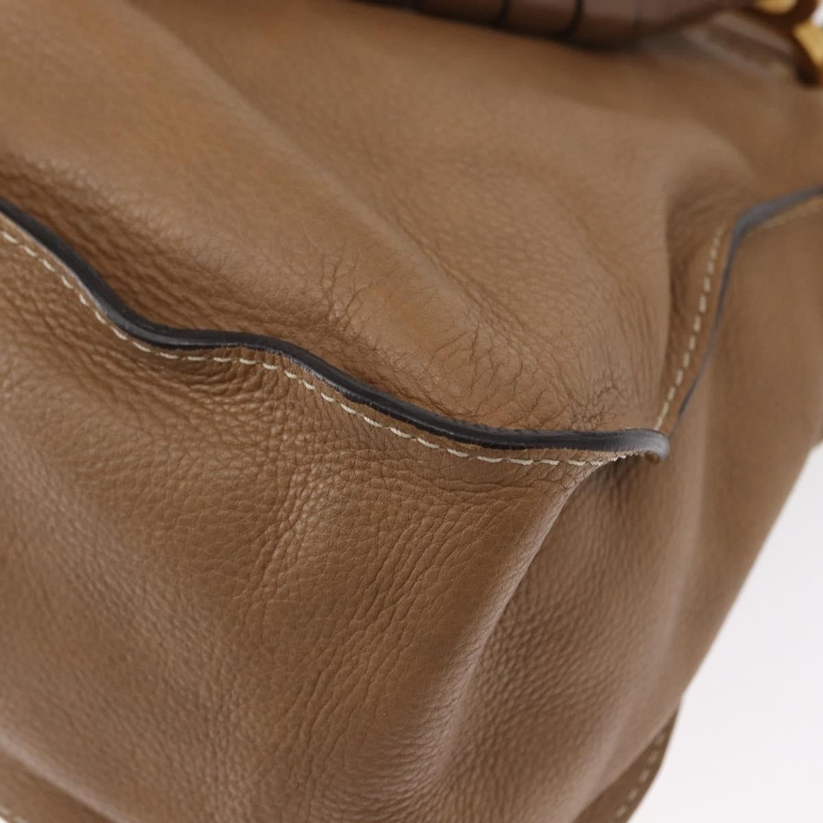 Chloe Marcie Satchel Leather, BEIGE, LEATHER, Handbag