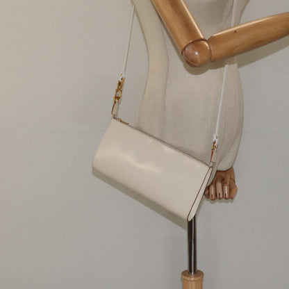 Salvatore Ferragamo Gancini Shoulder Bag Leather, BEIGE, LEATHER, Shoulder bag