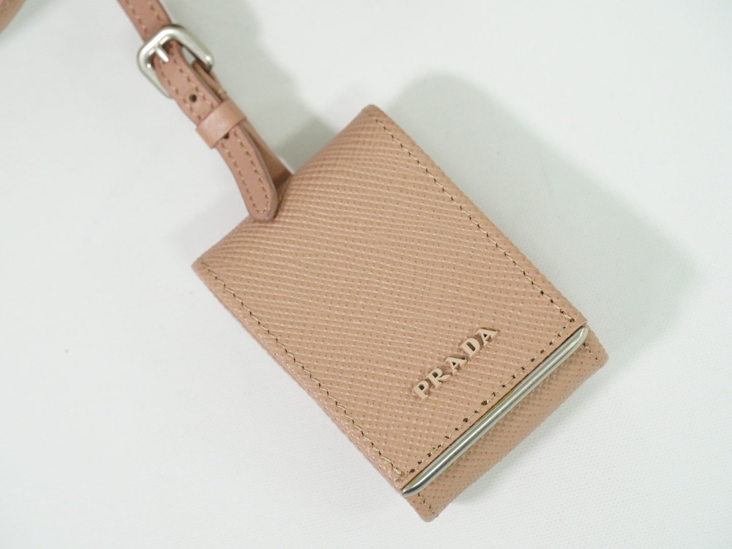 Prada Panier Bucket Bag Saffiano Leather, BEIGE, LEATHER, Crossbody bag