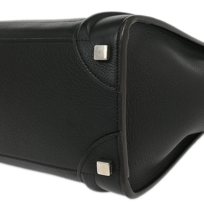 Celine Luggage Bag Smooth Leather, BLACK, LEATHER, Tote bag