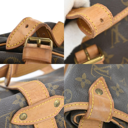 Louis Vuitton Saumur Handbag Monogram Canvas, BROWN, CANVAS, Shoulder bag