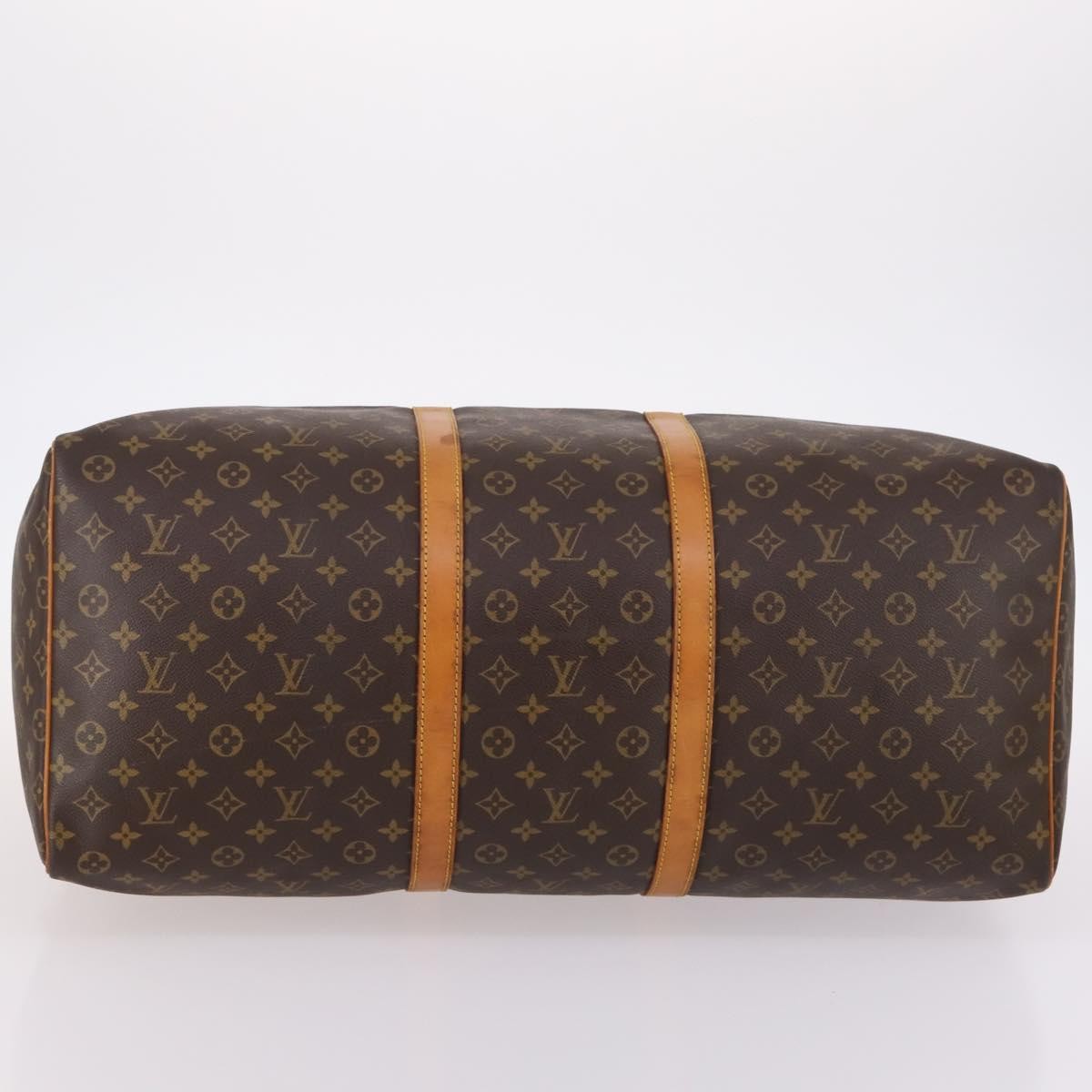 Louis Vuitton Keepall Bag Monogram Canvas, BROWN, CANVAS, Travel bag