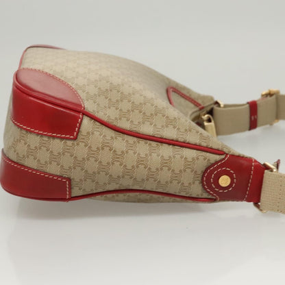 Celine Macadam Shoulder Bag Canvas, BEIGE, CANVAS, Shoulder bag