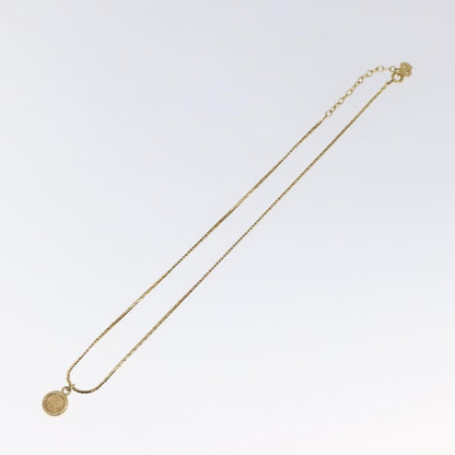 Christian Dior CD Round Pendant Necklace Metal, GOLD, METAL, Necklace