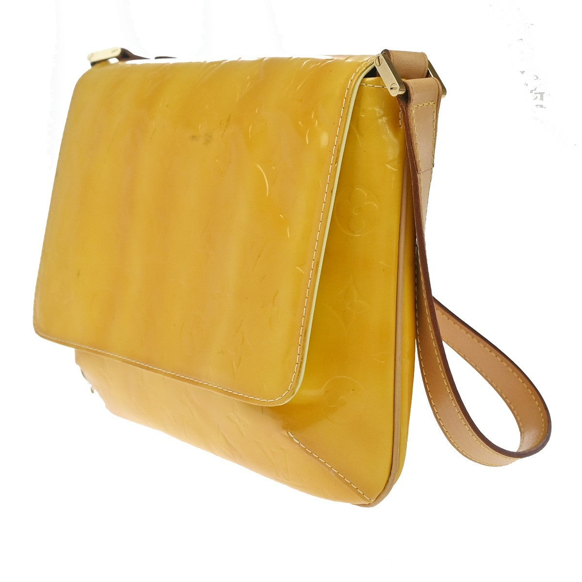 Louis Vuitton Thompson Street Handbag Monogram Vernis, Yellow, Patent Leather, Shoulder Bag