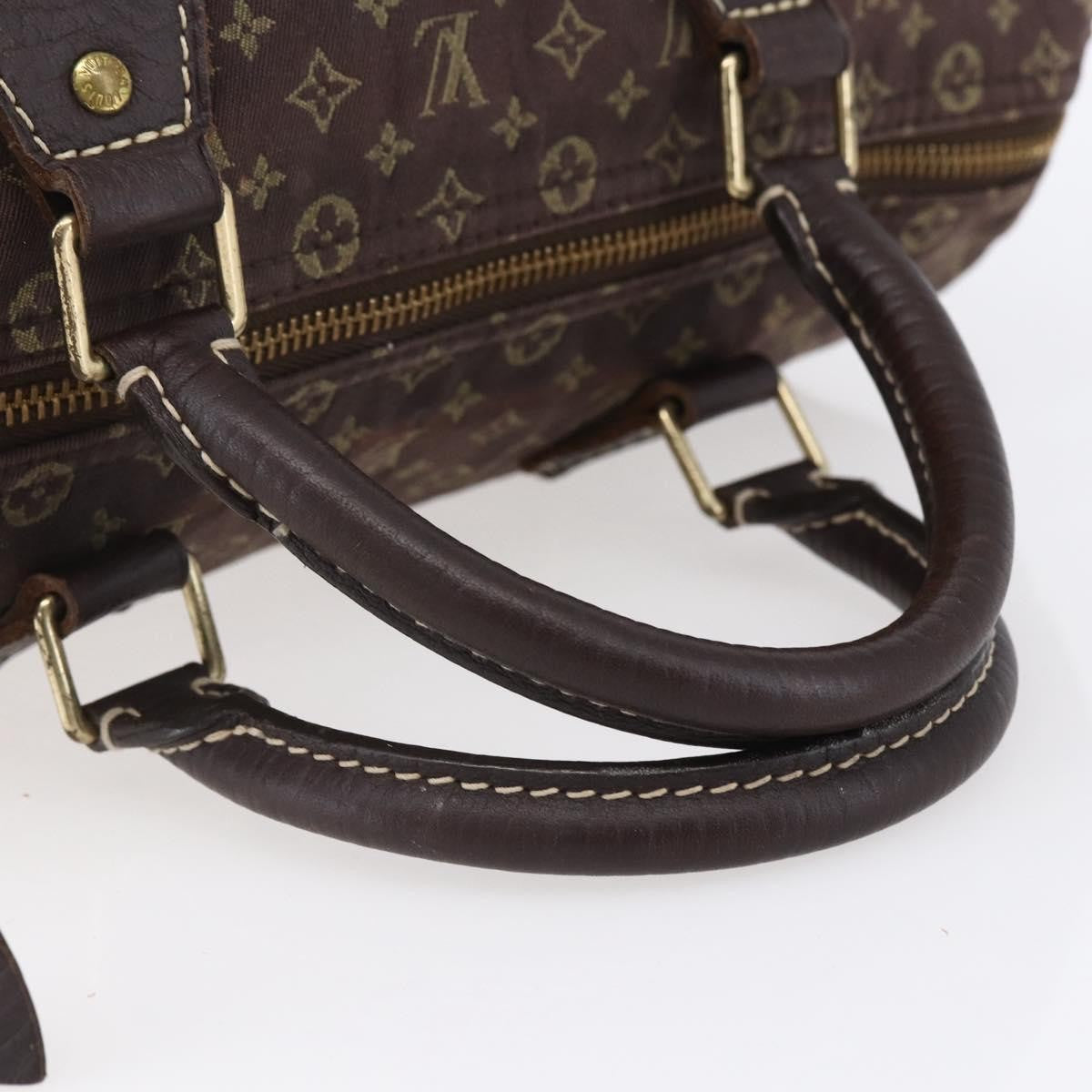 Louis Vuitton Speedy Handbag Mini Lin, BROWN, CANVAS, Handbag