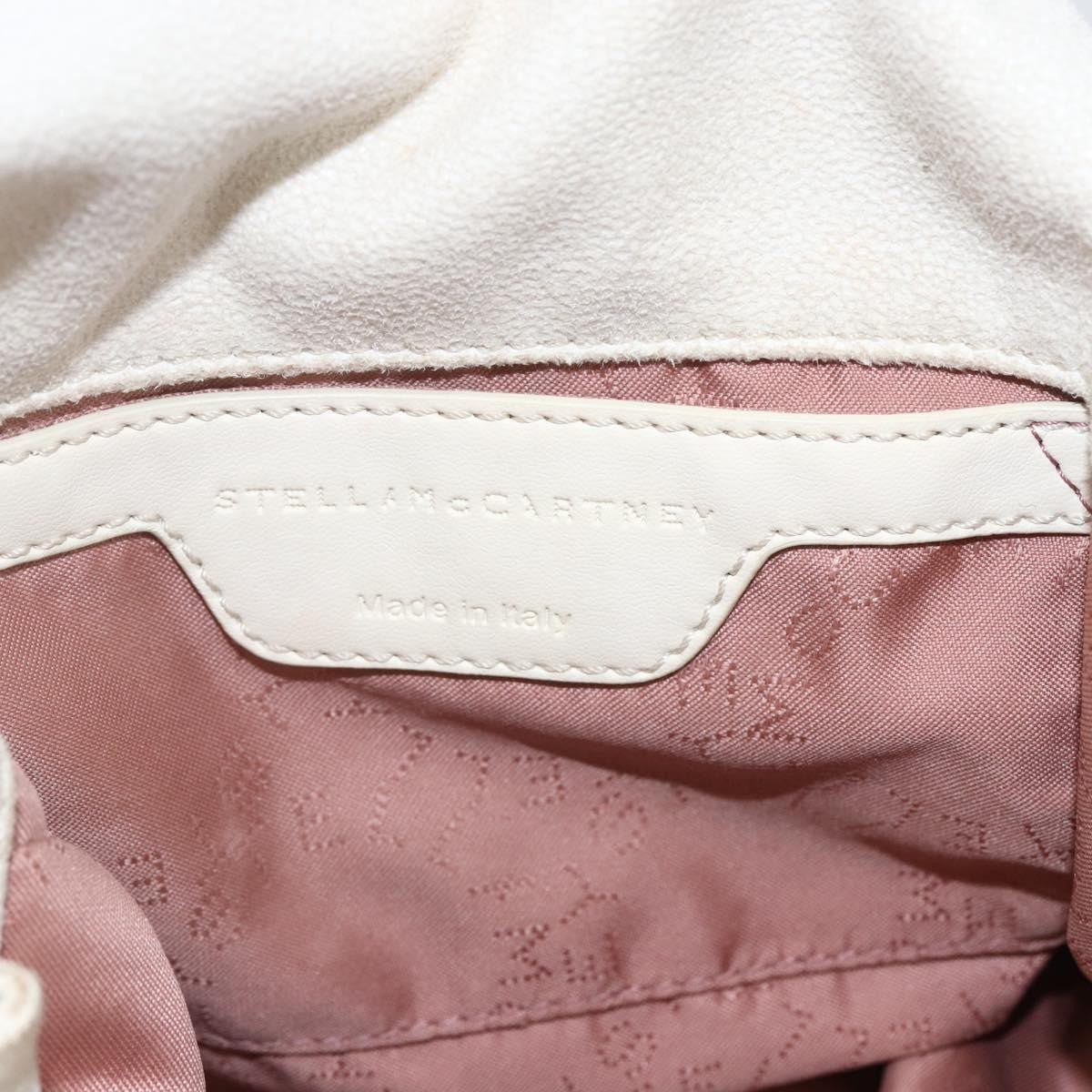 Stella McCartney Falabella Fold Over Crossbody Bag Shaggy Deer, WHITE, POLYESTER, Handbag