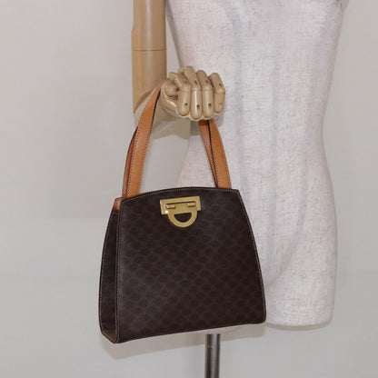 Celine Vintage Macadam Handbag Macadam, BROWN, CANVAS, Handbag