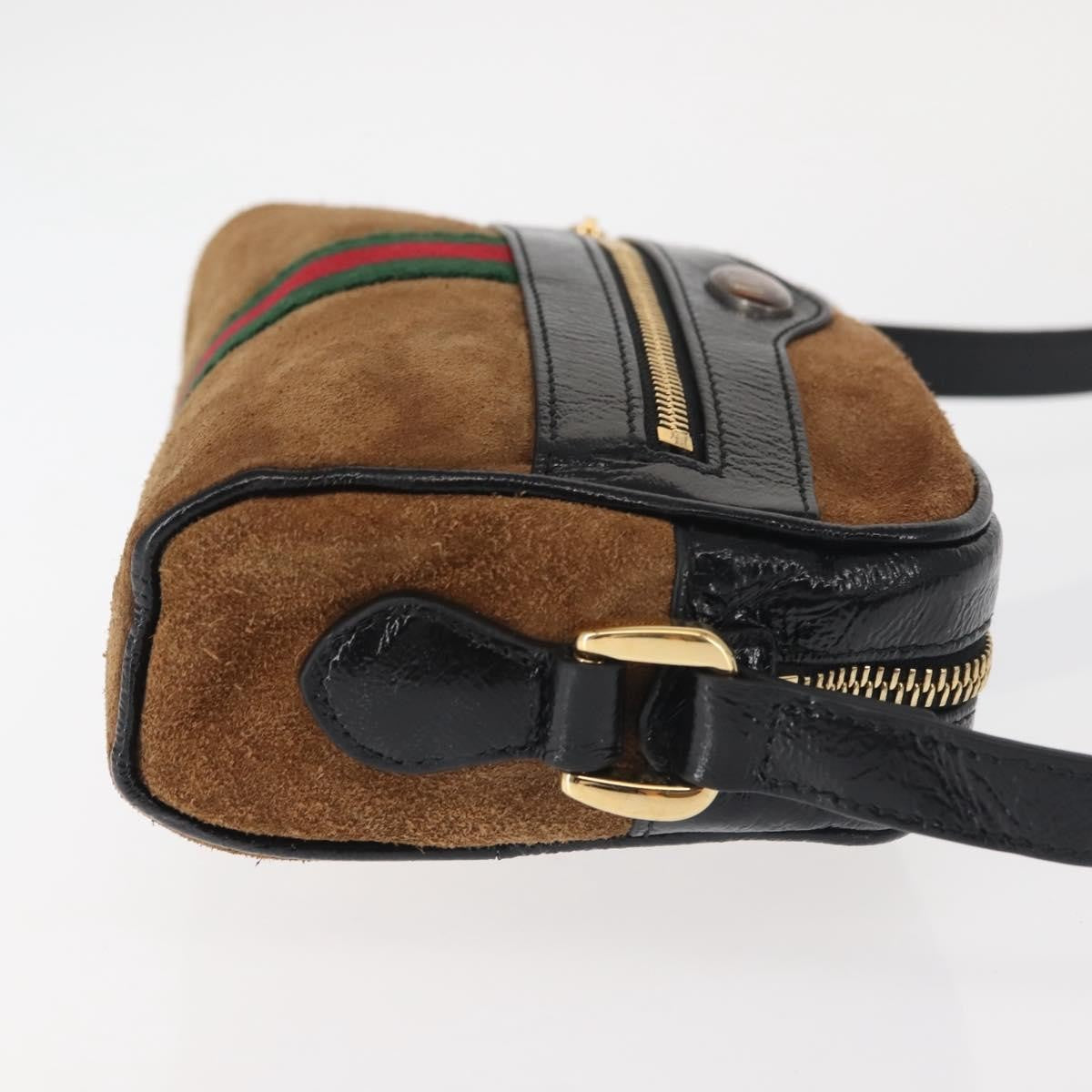 Gucci Ophidia Shoulder Bag Suede, BROWN, SUEDE, Shoulder bag