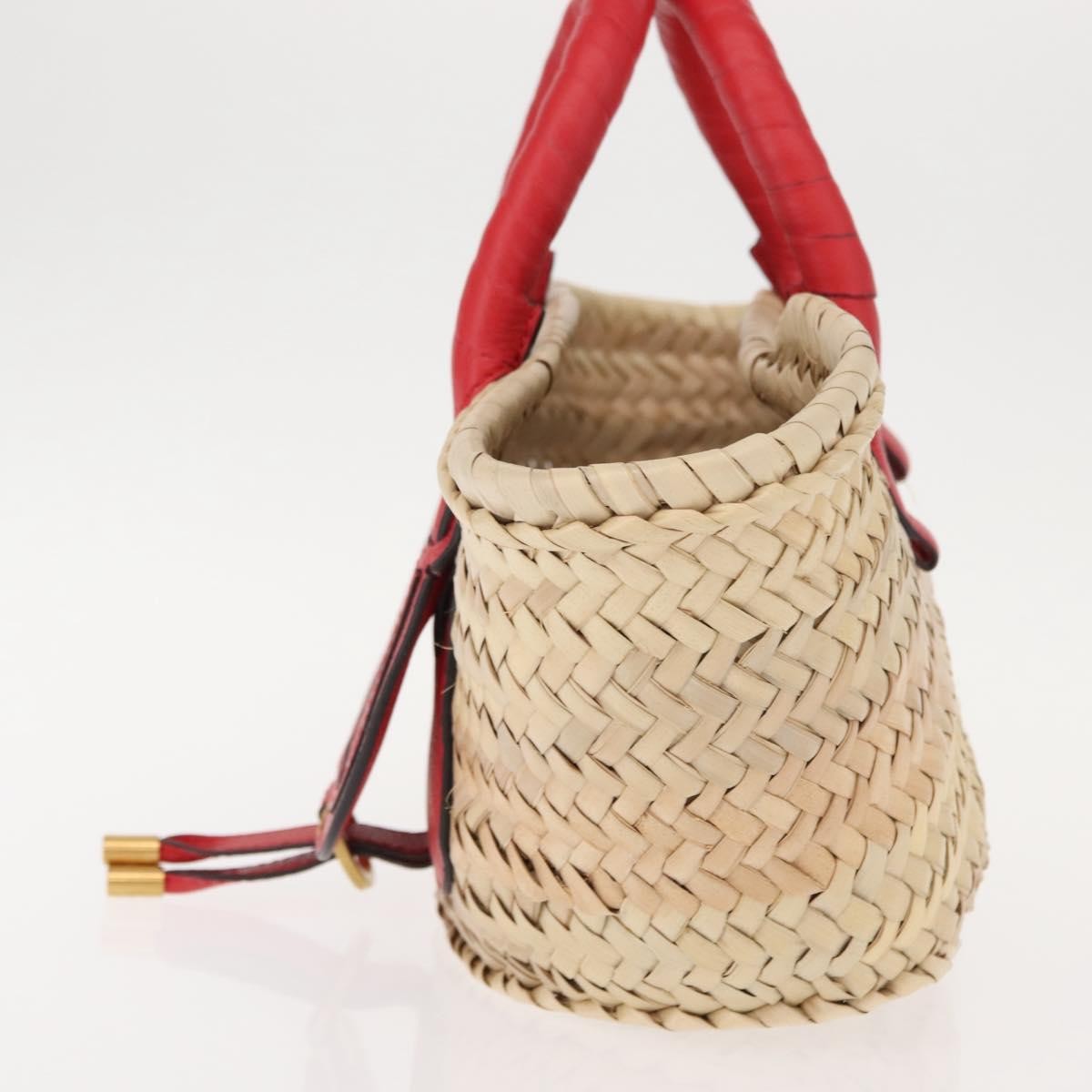 Chloe Marcie Basket Bag Raffia, BEIGE, WICKER, Handbag