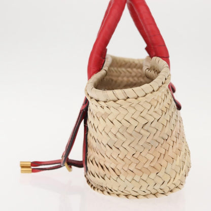 Chloe Marcie Basket Bag Raffia, BEIGE, WICKER, Handbag