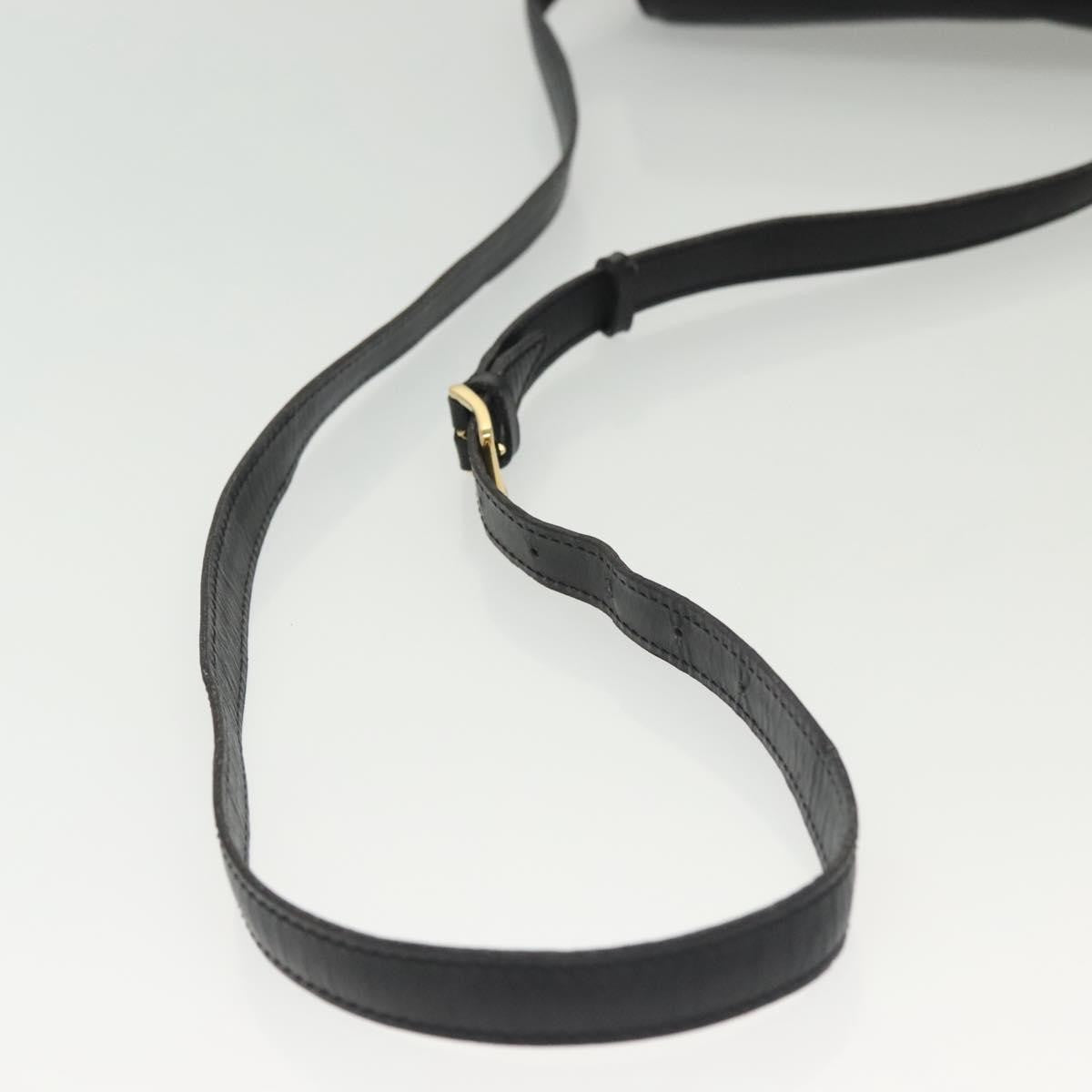 Celine Vintage Triomphe Shoulder Bag Leather, BLACK, LEATHER, Shoulder bag