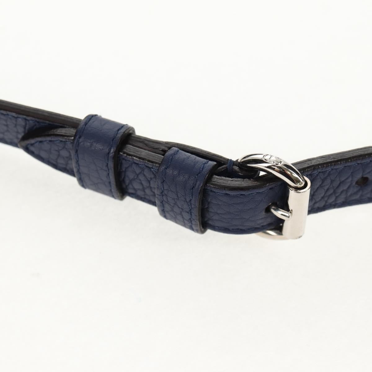 Christian Dior Diorissimo Tote Pebbled Leather, NAVY, LEATHER, Tote bag