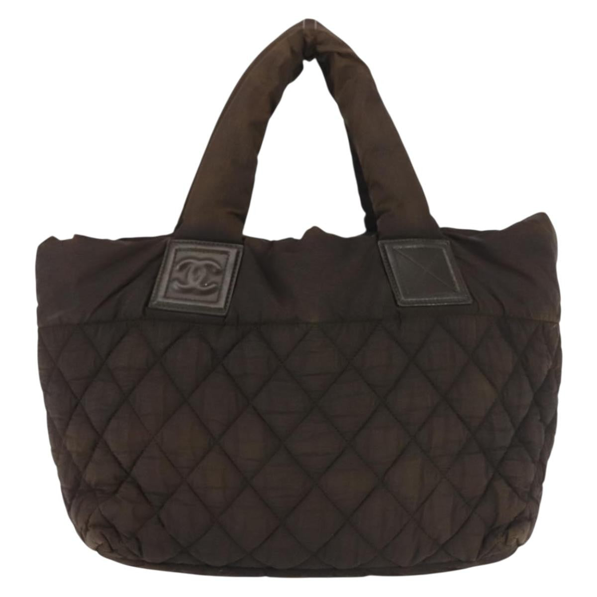 Chanel Coco Cocoon Zipped Tote Quilted Nylon, BROWN, NYLON, Tote bag