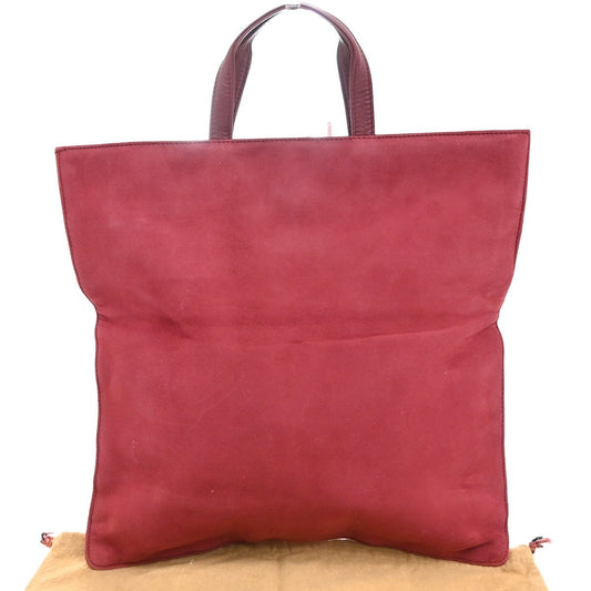 Loewe Anagram Tote Suede, RED, SUEDE, Tote bag