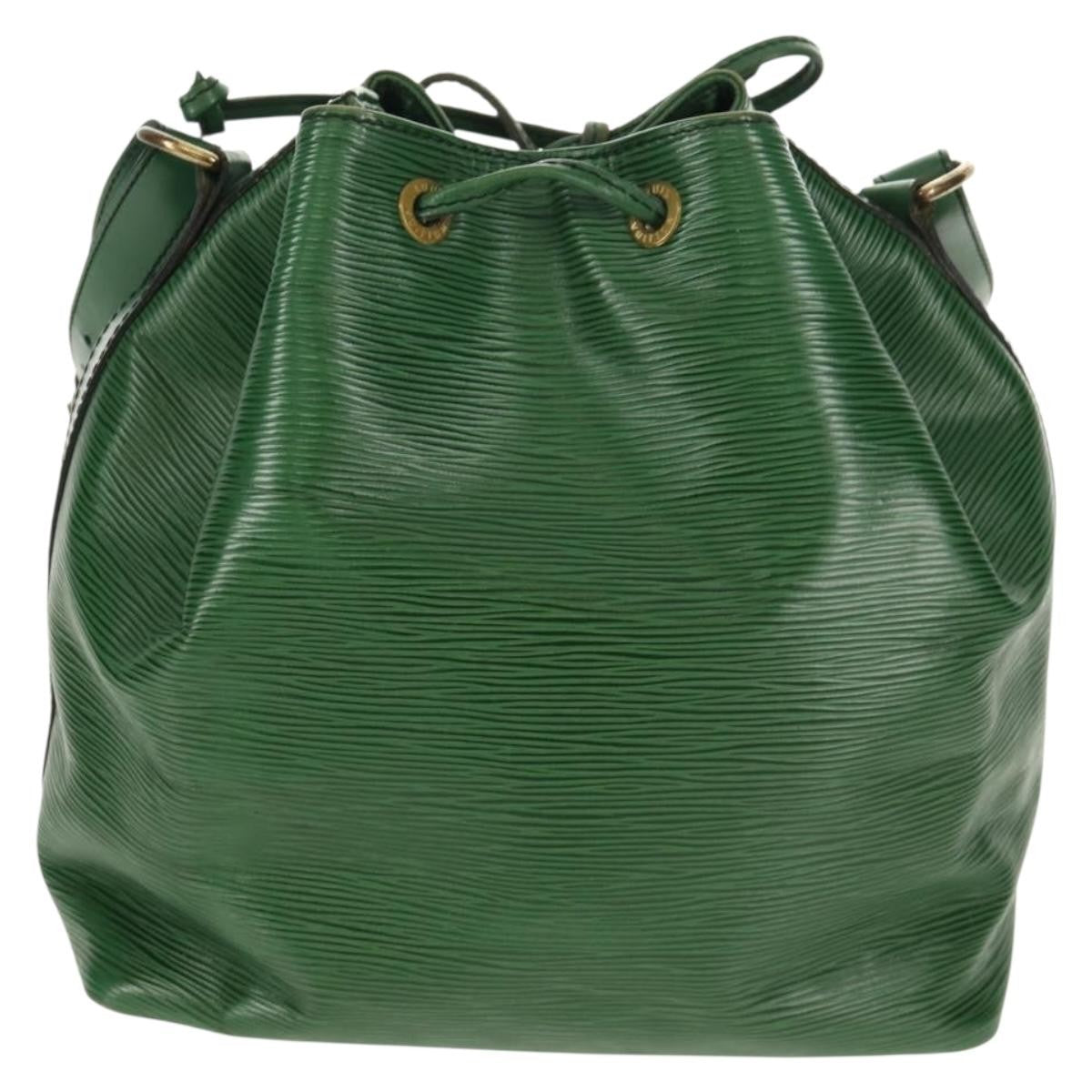 Louis Vuitton Petit Noe Handbag Epi Leather, GREEN, LEATHER, Shoulder bag