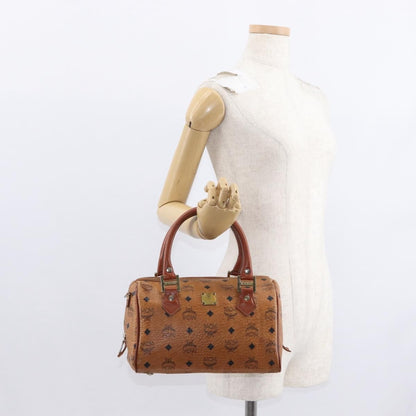 MCM Visetos logogramme Handbag Canvas and Leather, BROWN, CANVAS, Handbag