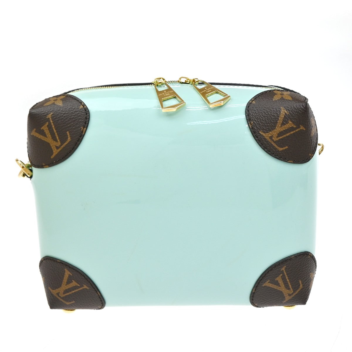 Louis Vuitton Venice Handbag Vernis with Monogram Canvas, GREEN, PATENT_LEATHER, Shoulder bag