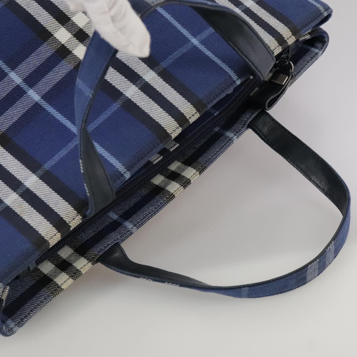 Burberry Nova Check Tote canvas check pattern, BLUE, CANVAS, Tote bag
