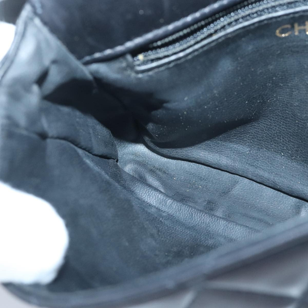 Chanel Vintage CC Flap Waist Bag Quilted Leather, BLACK, LEATHER, Clutche & pouche