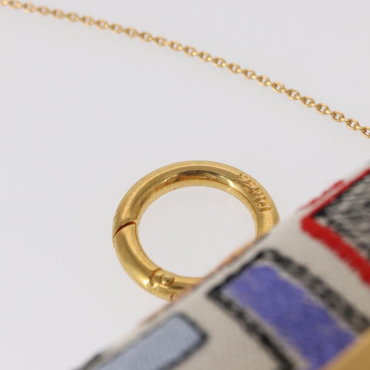 Fendi Chain Baguette Charm Bag Zucca Canvas, MULTICOLOUR, CANVAS, Clutche & pouche