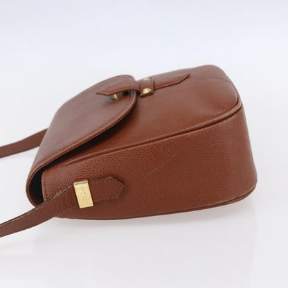 Saint Laurent Vintage Shoulder Bag Leather, BROWN, LEATHER, Shoulder bag