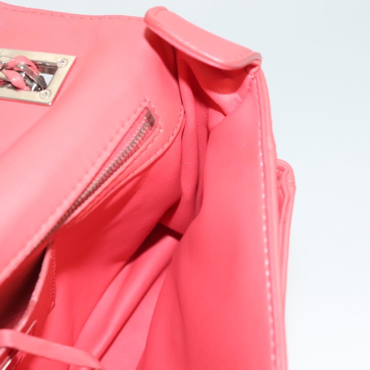 Fendi Be Baguette Flap Bag Leather, PINK, LEATHER, Shoulder bag