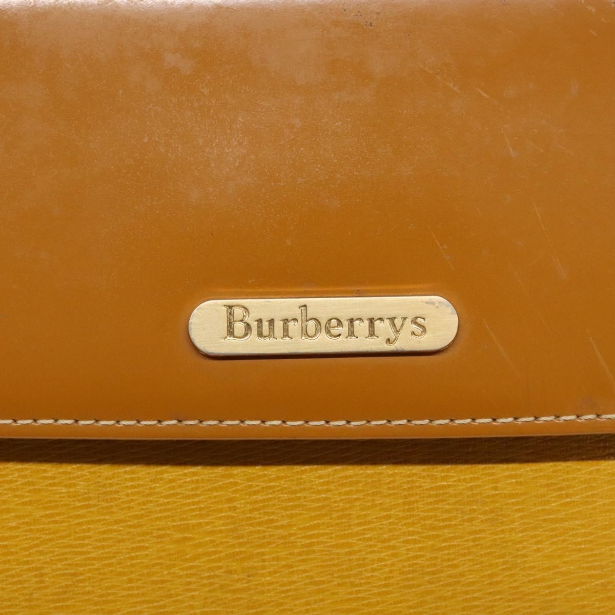Burberry Vintage Handbag Leather, YELLOW, LEATHER, Handbag