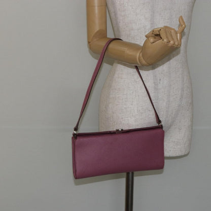 Salvatore Ferragamo Gancini Pouch Leather, PINK, LEATHER, Clutche & pouche
