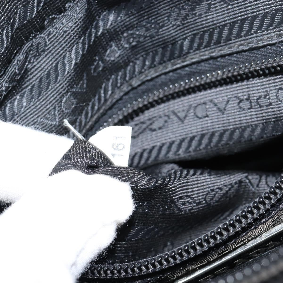 Prada Front Pocket Messenger Bag Tessuto, BLACK, NYLON, Shoulder bag