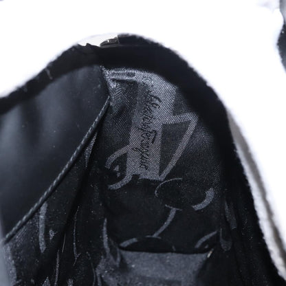 Salvatore Ferragamo Gancini Shoulder Bag Leather, BLACK, PATENT_LEATHER, Shoulder bag