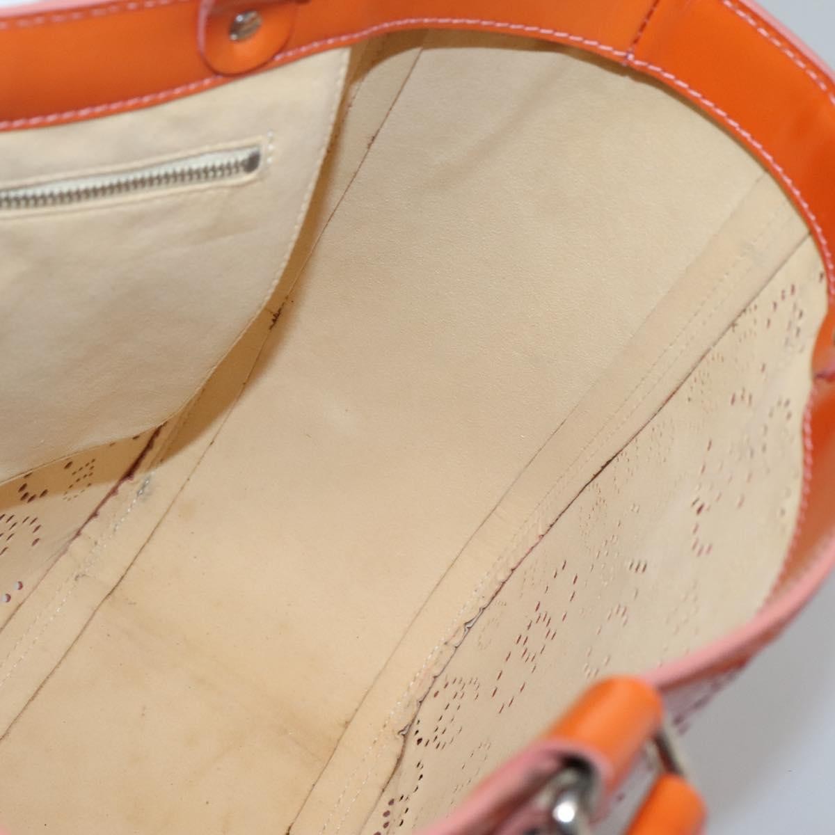 Chanel CC No.5 Shopping Tote Perforated Patent, ORANGE, PATENT_LEATHER, Tote bag