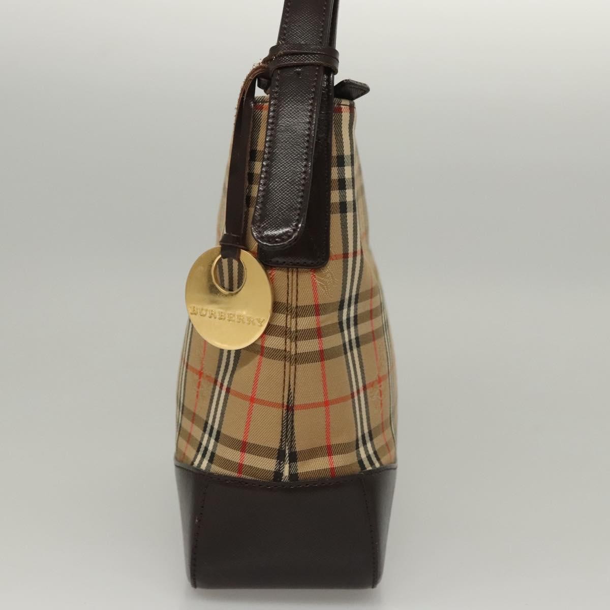 Burberry Shoulder Bag Nova Check Canvas, BEIGE, CANVAS, Shoulder bag