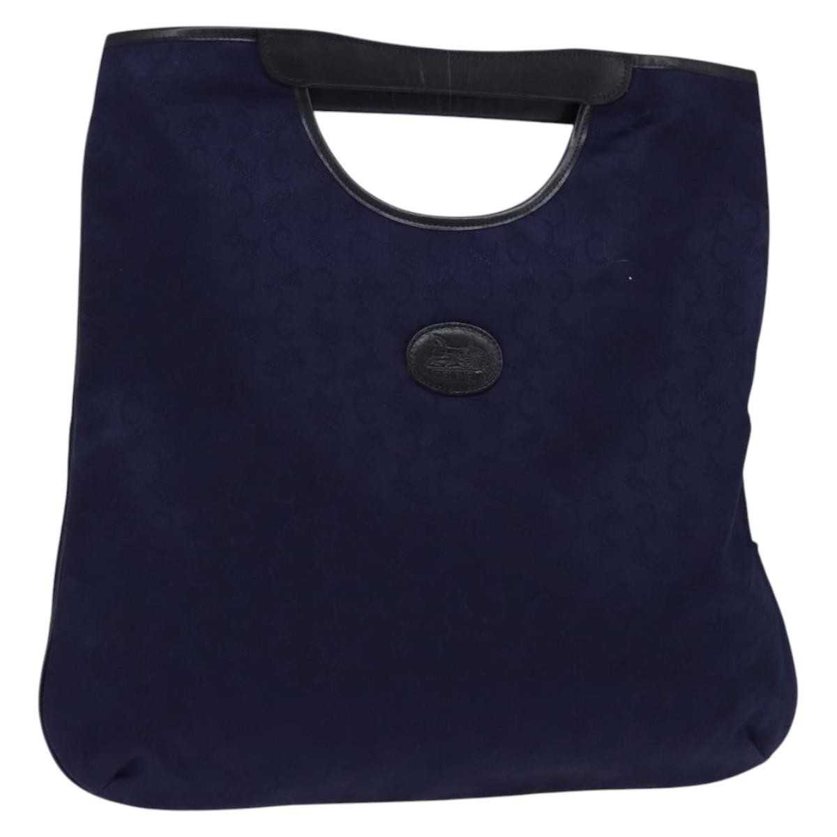 Celine C Sulky Handbag Canvas, NAVY, CANVAS, Handbag
