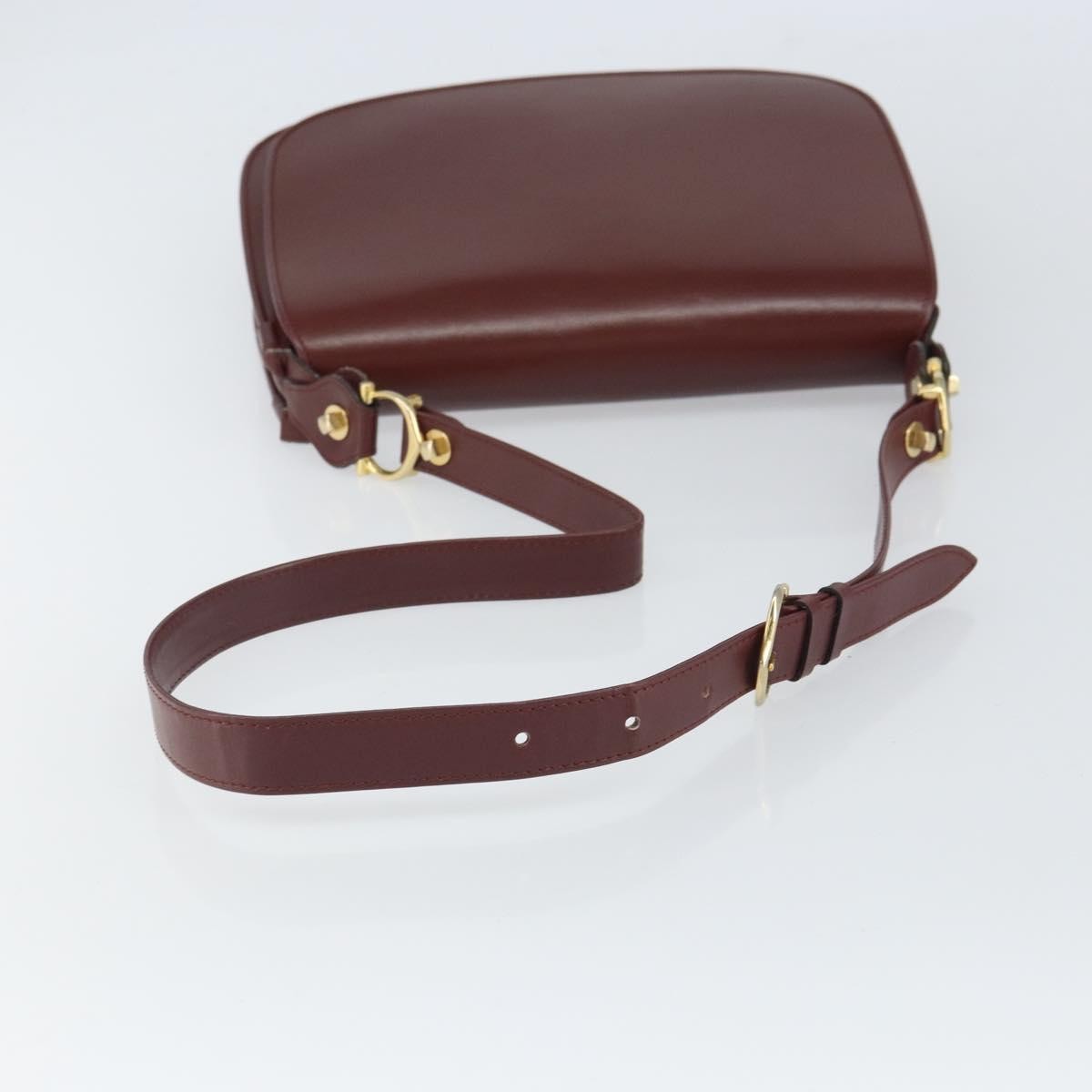 cartier Must de Cartier Shoulder Bag Leather, BURGUNDY, LEATHER, Shoulder bag