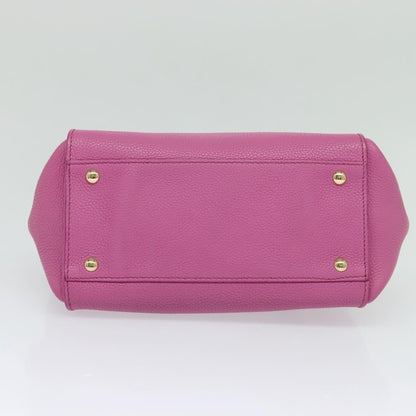 Salvatore Ferragamo Sofia Satchel Leather, PINK, LEATHER, Handbag