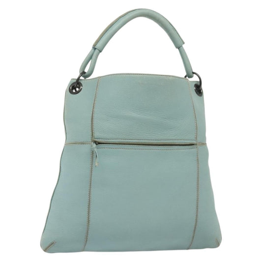 Bottega Veneta Front Zip Hobo Leather, BLUE, LEATHER, Handbag