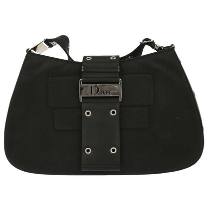 Christian Dior Vintage Street Chic Columbus Shoulder Bag Canvas, BLACK, CANVAS, Shoulder bag