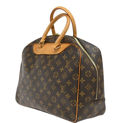 Louis Vuitton Deauville Handbag Monogram Canvas, BROWN, CANVAS, Handbag