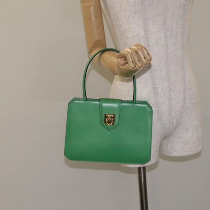 Celine Handbag Leather, GREEN, LEATHER, Handbag