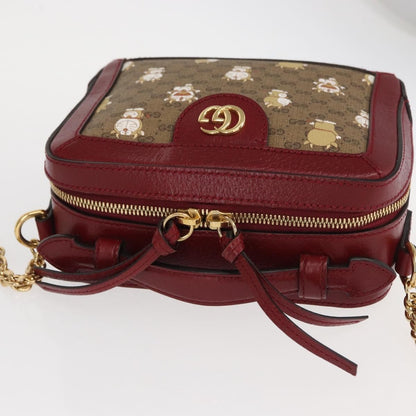 Gucci Doraemon Ophidia Zip Around Camera Bag Printed Mini GG Coated Canvas, BEIGE, CANVAS, Shoulder bag